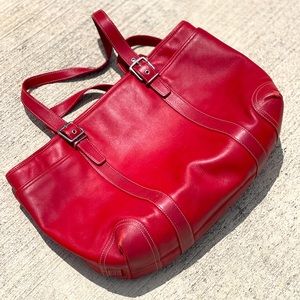 COACH Red Handbag No. A06S-6460 Vintage